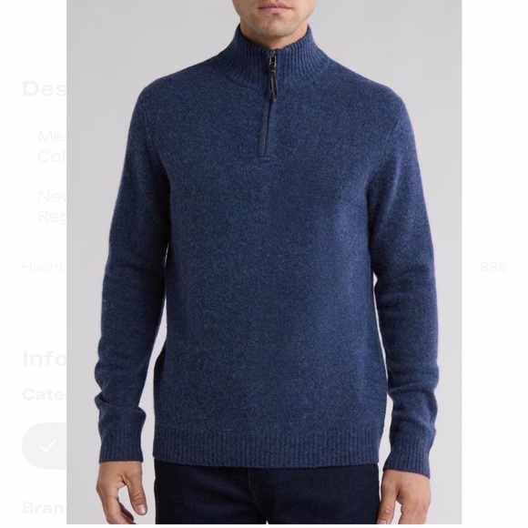 Rodd & GunnBlue Jacks Bay Quarter Zip Sweater